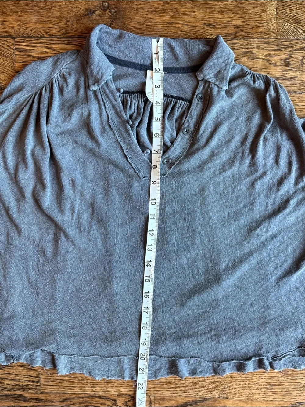 Free People We the Free Gray Oversized Balloon Sleeve Tunic | Small